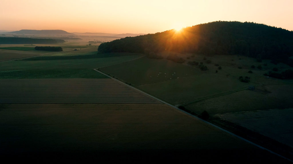 Für besondere Drohnenflüge mussten wir manchmal etwas früher aufstehen.