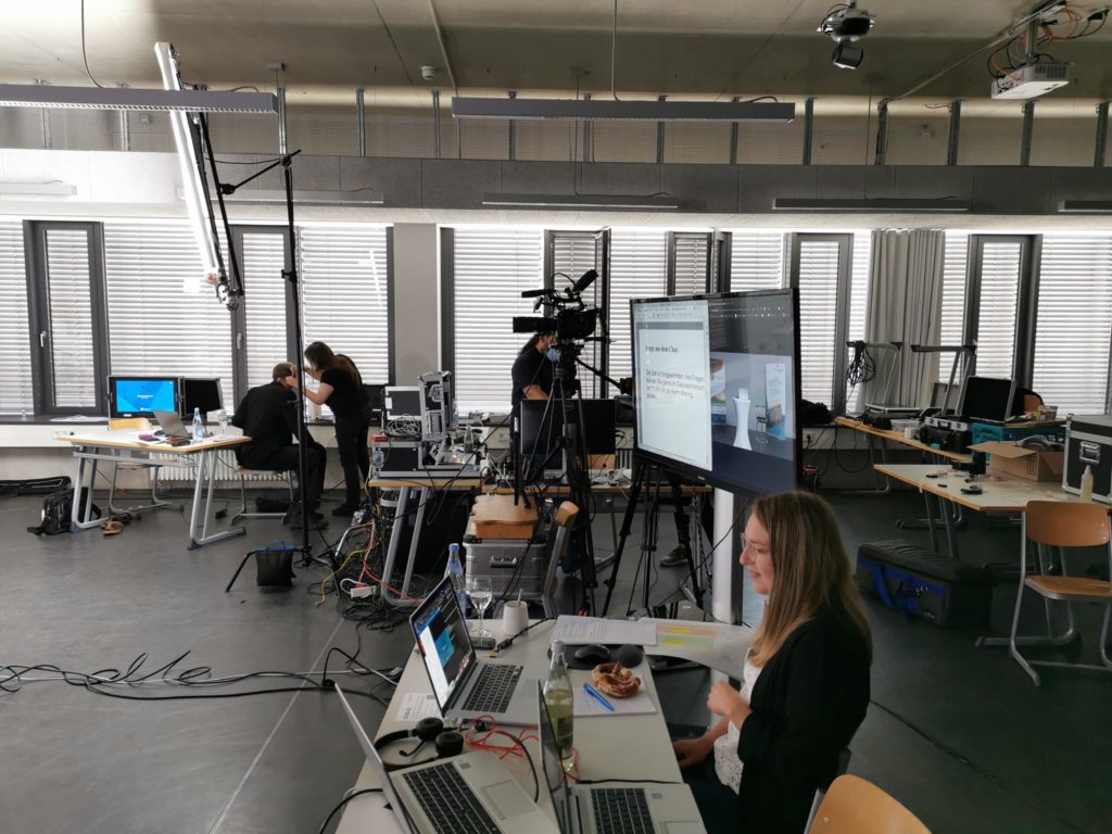 Das mobile Livestream-Studio ist eingerichtet und die Proben für die Eventaufzeichnung können beginnen.